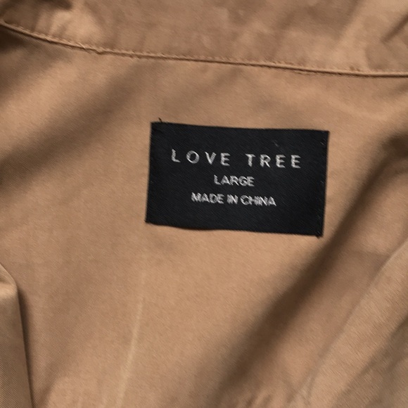 Love Tree Sleeveless Brown Front Tie Vest Sz L - Picture 8 of 8